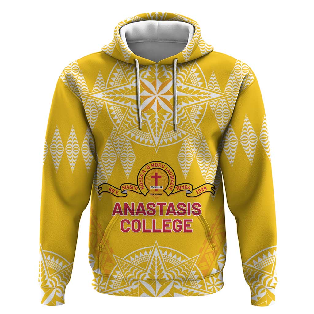 Personalised Anastasis College Zip Hoodie Tonga Ngatu Pattern - Polynesian Pride