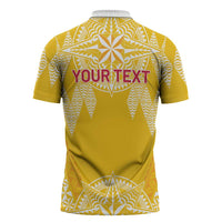 Personalised Anastasis College Zipper Polo Shirt Tonga Ngatu Pattern LT05 - Polynesian Pride