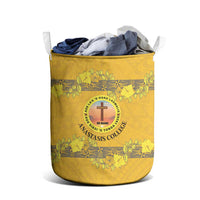 Tonga Anastasis College Laundry Basket Tongan Ngatu Kupesi Pattern - Polynesian Pride