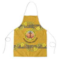 Tonga Anastasis College Apron Tongan Ngatu Kupesi Pattern LT05 Yellow - Polynesian Pride
