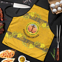 Tonga Anastasis College Apron Tongan Ngatu Kupesi Pattern LT05 Yellow - Polynesian Pride