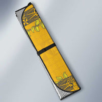 Tonga Anastasis College Auto Sun Shade Tongan Ngatu Kupesi Pattern - Polynesian Pride