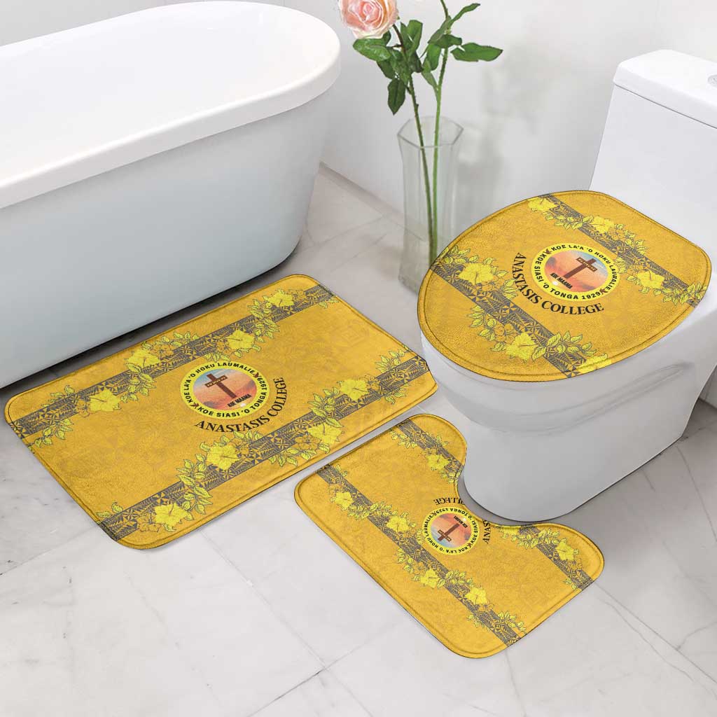 Tonga Anastasis College Bathroom Set Tongan Ngatu Kupesi Pattern - Polynesian Pride
