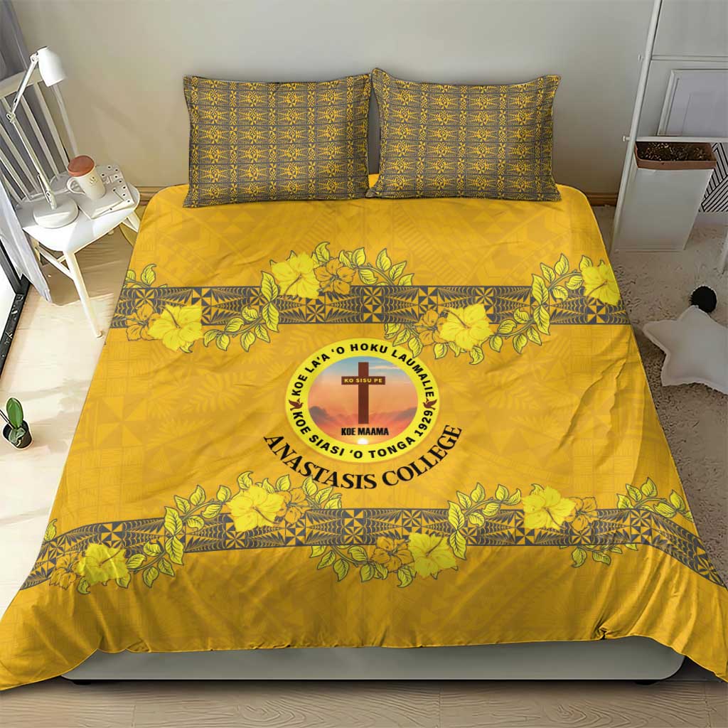 Tonga Anastasis College Bedding Set Tongan Ngatu Kupesi Pattern LT05 - Polynesian Pride