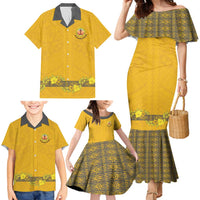 Tonga Anastasis College Family Matching Mermaid Dress and Hawaiian Shirt Tongan Ngatu Kupesi Pattern - Polynesian Pride