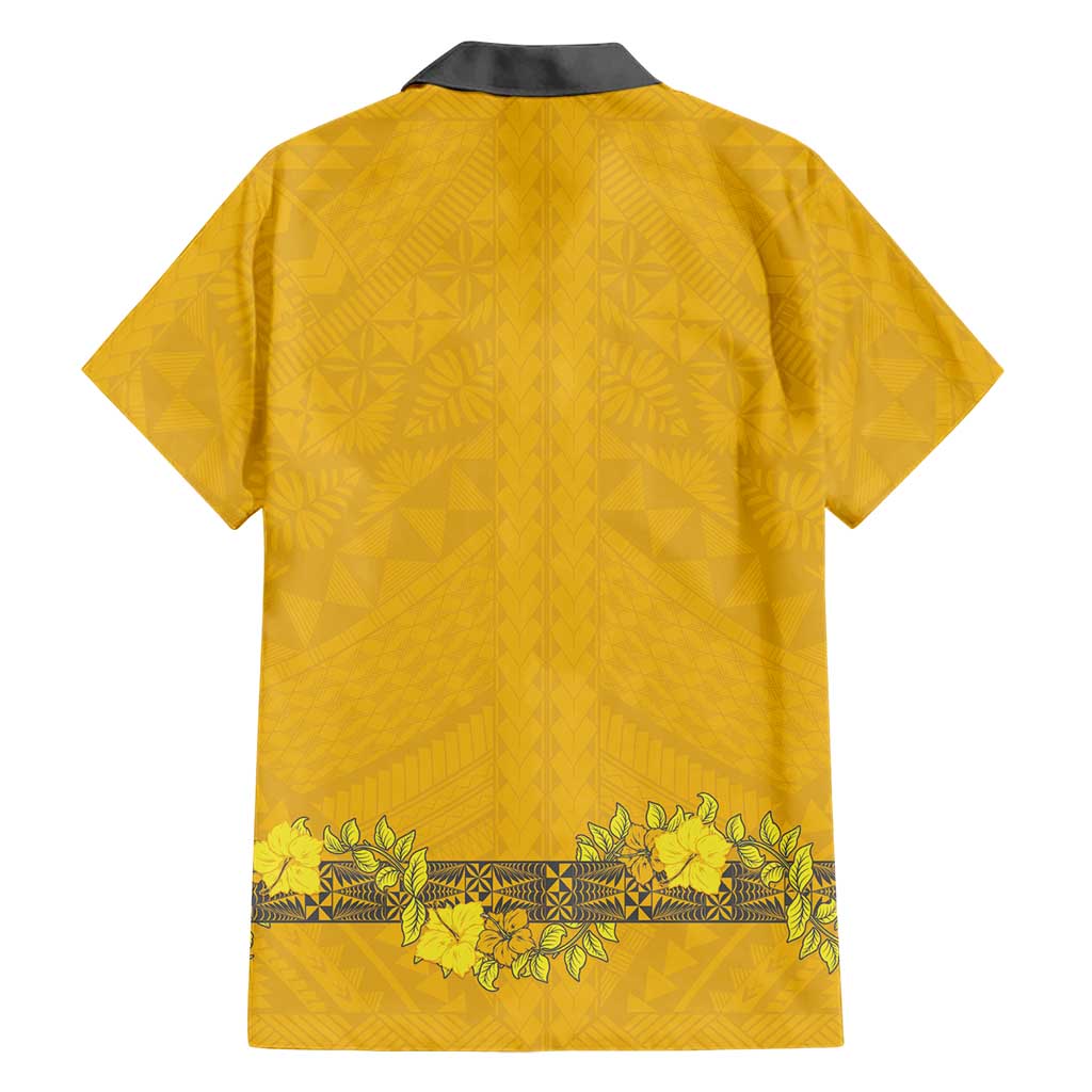 Tonga Anastasis College Family Matching Off Shoulder Short Dress and Hawaiian Shirt Tongan Ngatu Kupesi Pattern LT05 - Polynesian Pride