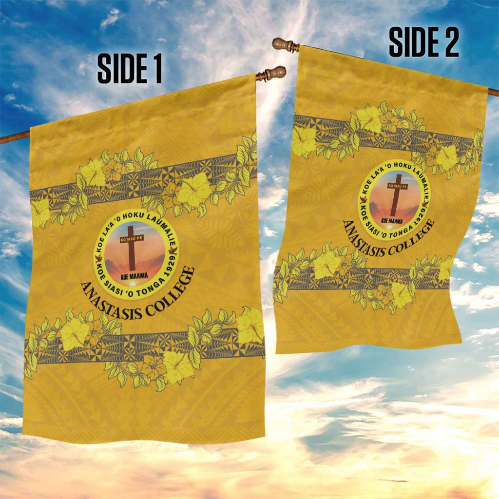 Tonga Anastasis College Garden Flag Tongan Ngatu Kupesi Pattern LT05 - Polynesian Pride