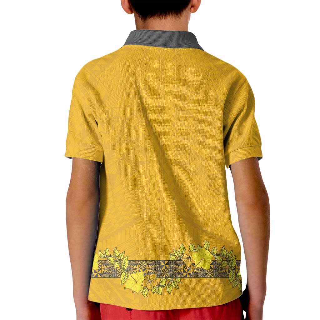 Tonga Anastasis College Kid Polo Shirt Tongan Ngatu Kupesi Pattern LT05 - Polynesian Pride