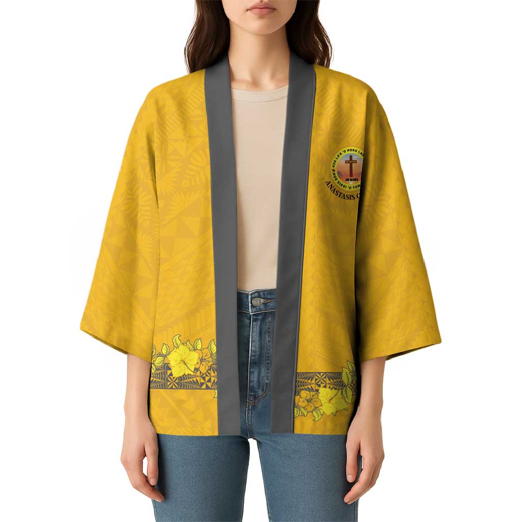 Tonga Anastasis College Kimono Tongan Ngatu Kupesi Pattern LT05 - Polynesian Pride