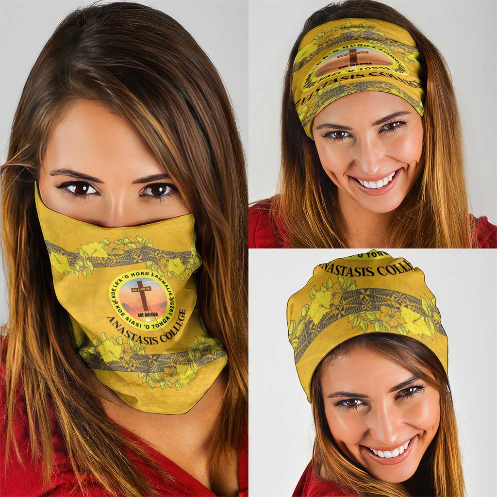 Tonga Anastasis College Neck Gaiter Tongan Ngatu Kupesi Pattern - Polynesian Pride