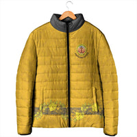 Tonga Anastasis College Padded Jacket Tongan Ngatu Kupesi Pattern - Polynesian Pride