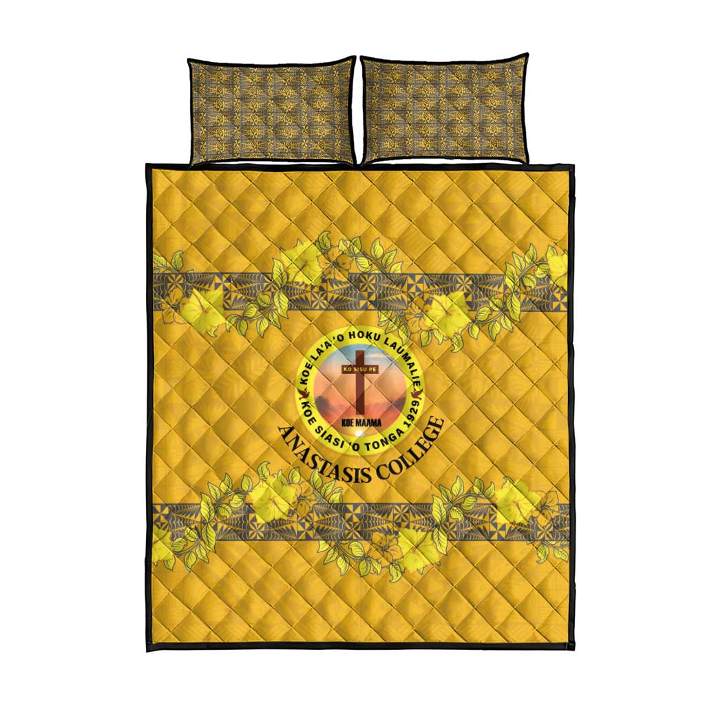 Tonga Anastasis College Quilt Bed Set Tongan Ngatu Kupesi Pattern LT05 - Polynesian Pride