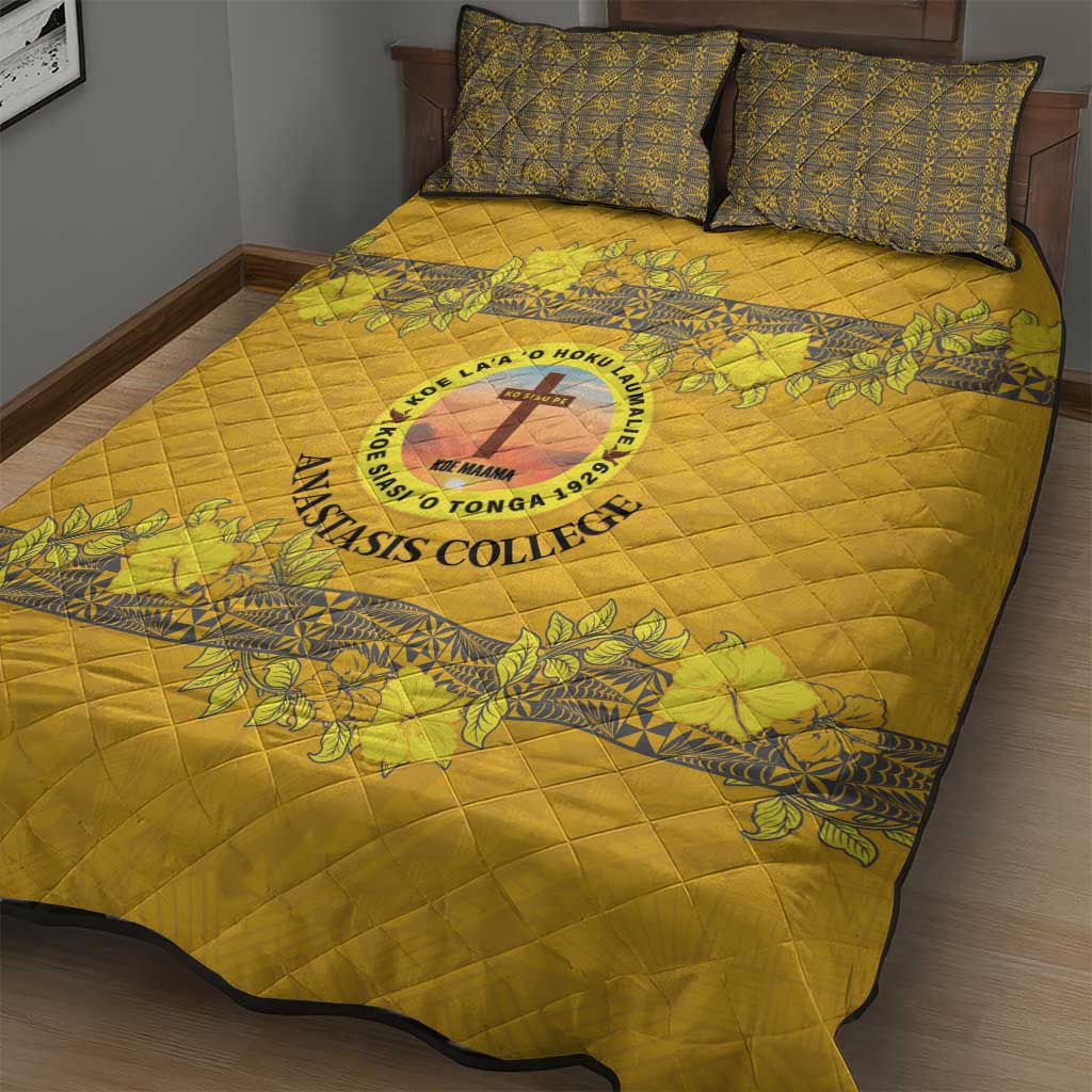 Tonga Anastasis College Quilt Bed Set Tongan Ngatu Kupesi Pattern LT05 - Polynesian Pride