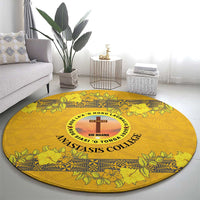 Tonga Anastasis College Round Carpet Tongan Ngatu Kupesi Pattern LT05 - Polynesian Pride