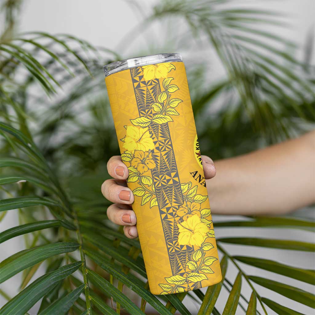 Tonga Anastasis College Skinny Tumbler Tongan Ngatu Kupesi Pattern LT05 - Polynesian Pride