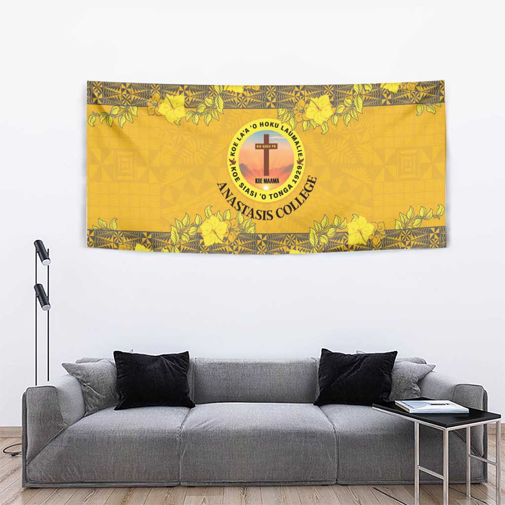 Tonga Anastasis College Tapestry Tongan Ngatu Kupesi Pattern LT05 - Polynesian Pride