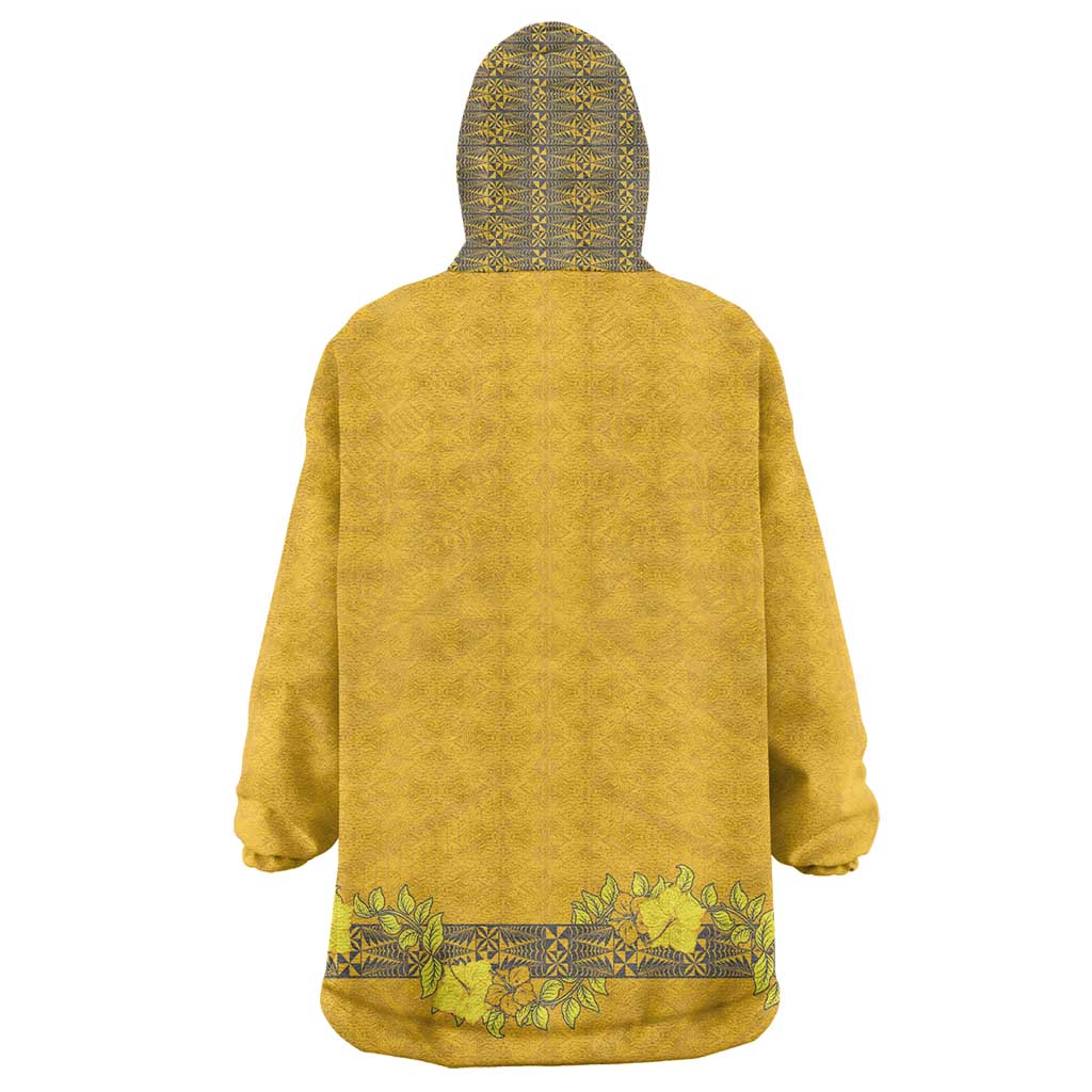 Tonga Anastasis College Wearable Blanket Hoodie Tongan Ngatu Kupesi Pattern - Polynesian Pride