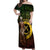 Personalised Vanuatu Custom Chiefs Day Off Shoulder Maxi Dress Pig Tusk Simple Style LT05 Women Black - Polynesian Pride