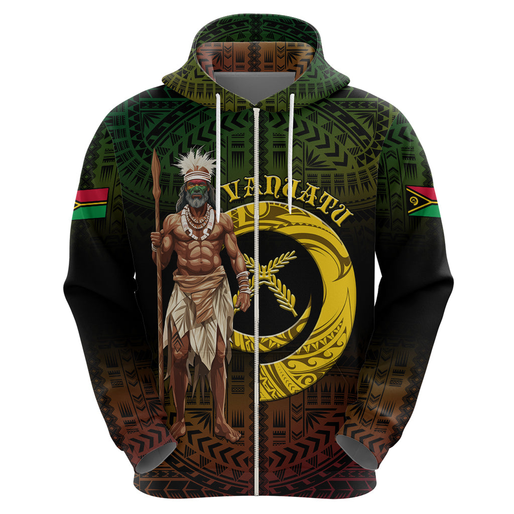 Personalised Vanuatu Custom Chiefs Day Zip Hoodie Pig Tusk Simple Style LT05 - Polynesian Pride