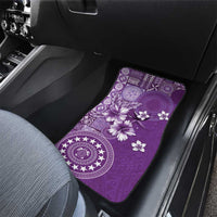 Cook Islands Car Mats Purple Hibiscus And Stars