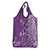 Cook Islands Grocery Bag Purple Hibiscus And Stars
