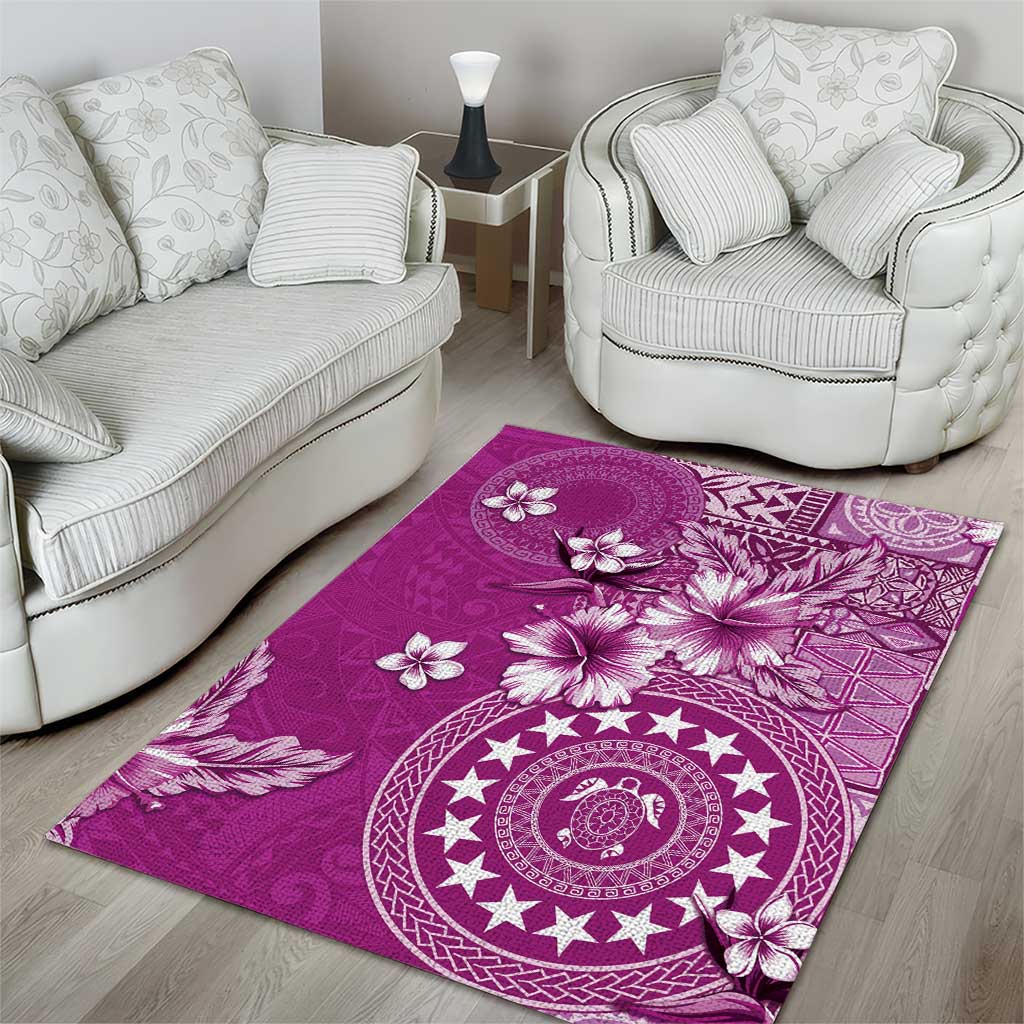Cook Islands Area Rug Fandango Hibiscus And Stars LT05 - Polynesian Pride