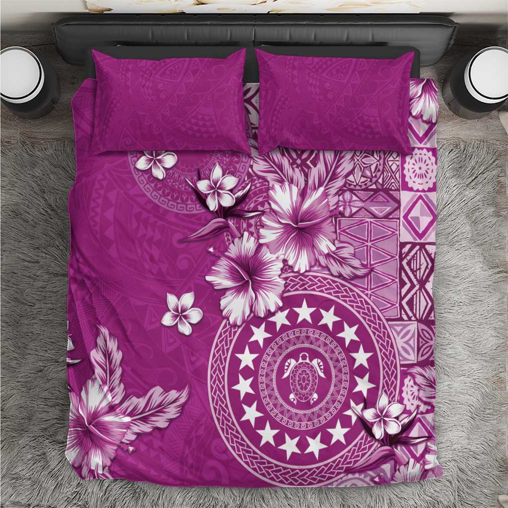 Cook Islands Bedding Set Fandango Hibiscus And Stars LT05 Fandango - Polynesian Pride