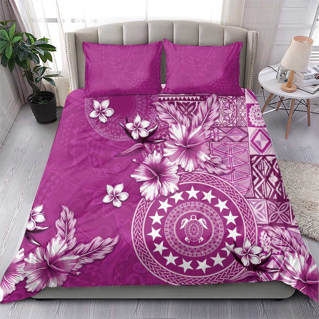 Cook Islands Bedding Set Fandango Hibiscus And Stars LT05 - Polynesian Pride