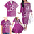 Cook Islands Family Matching Off The Shoulder Long Sleeve Dress and Hawaiian Shirt Fandango Hibiscus And Stars