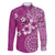 Cook Islands Family Matching Off The Shoulder Long Sleeve Dress and Hawaiian Shirt Fandango Hibiscus And Stars