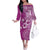 Cook Islands Family Matching Off The Shoulder Long Sleeve Dress and Hawaiian Shirt Fandango Hibiscus And Stars