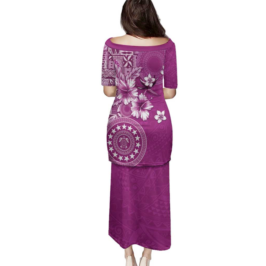 Cook Islands Family Matching Puletasi and Hawaiian Shirt Fandango Hibiscus And Stars