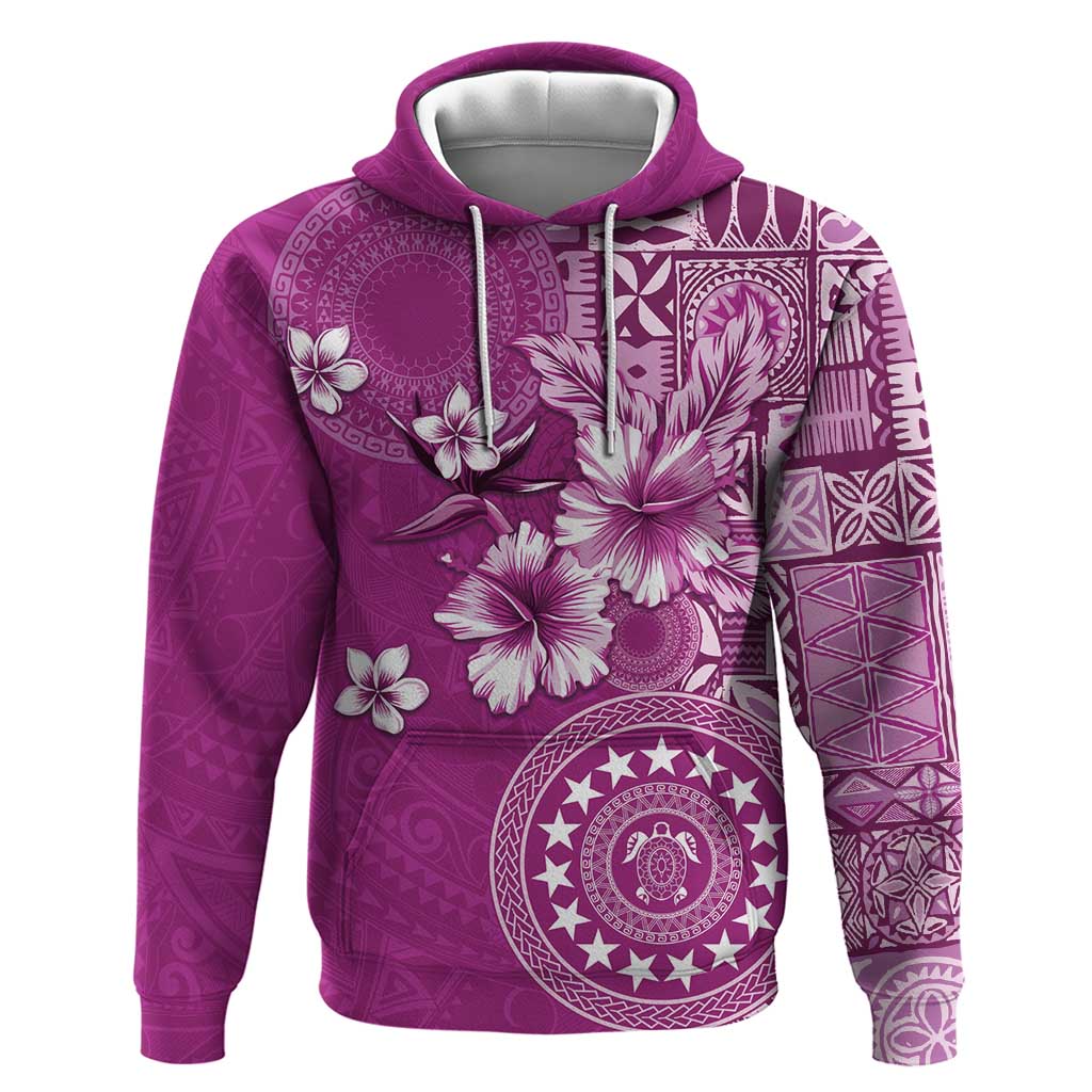 Cook Islands Hoodie Fandango Hibiscus And Stars LT05 Pullover Hoodie Fandango - Polynesian Pride