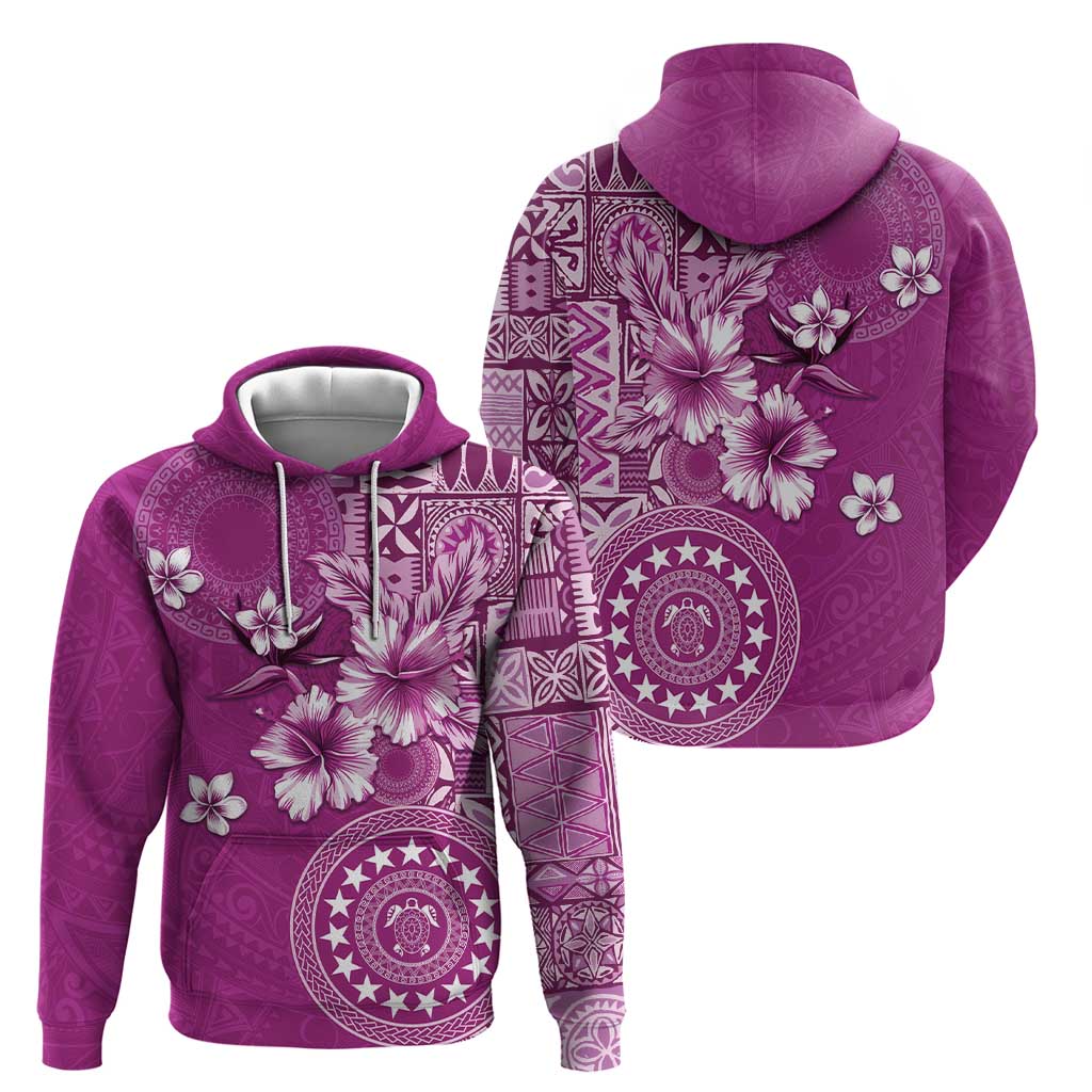 Cook Islands Hoodie Fandango Hibiscus And Stars LT05 - Polynesian Pride