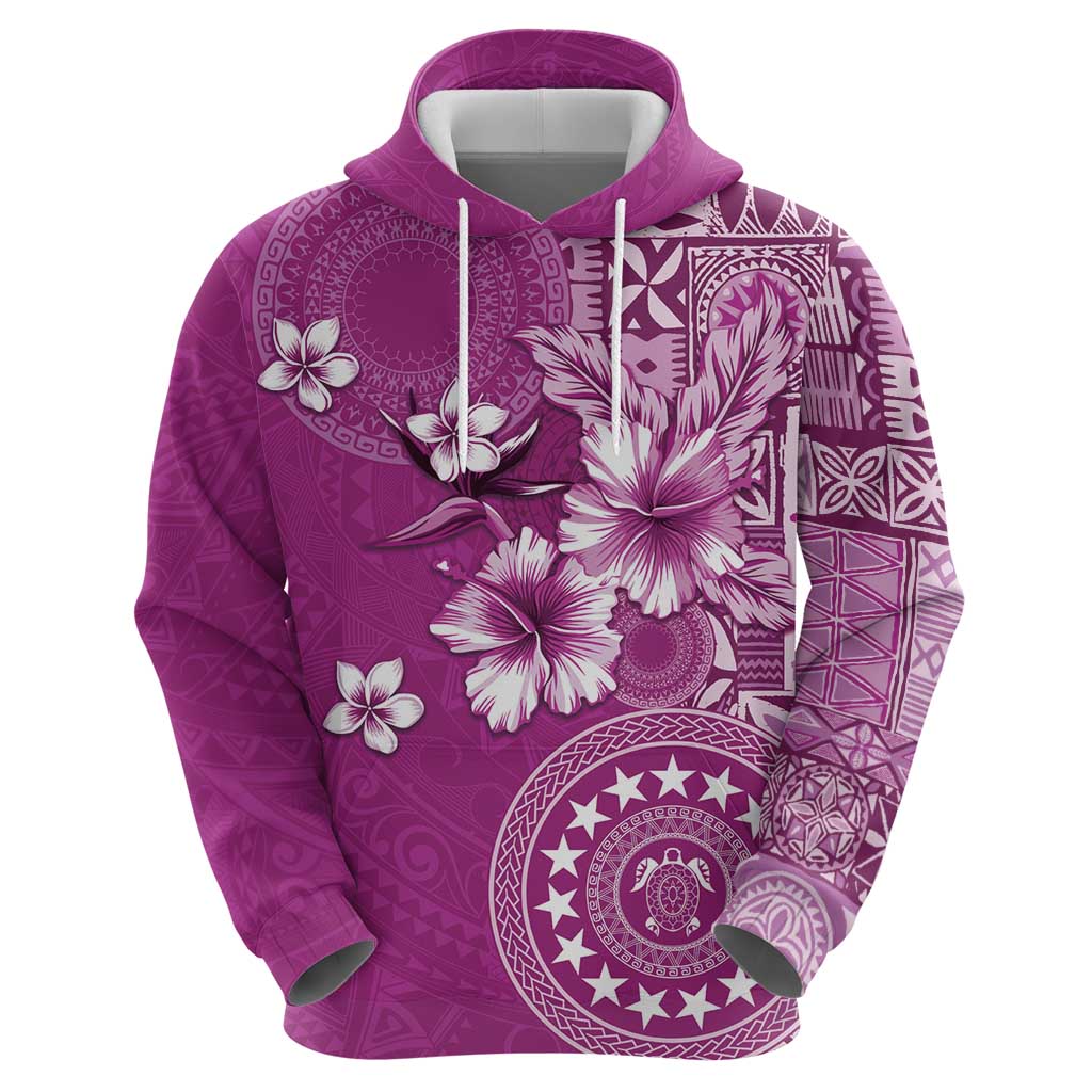 Cook Islands Hoodie Fandango Hibiscus And Stars LT05 - Polynesian Pride