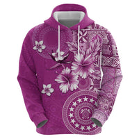 Cook Islands Hoodie Fandango Hibiscus And Stars LT05 - Polynesian Pride