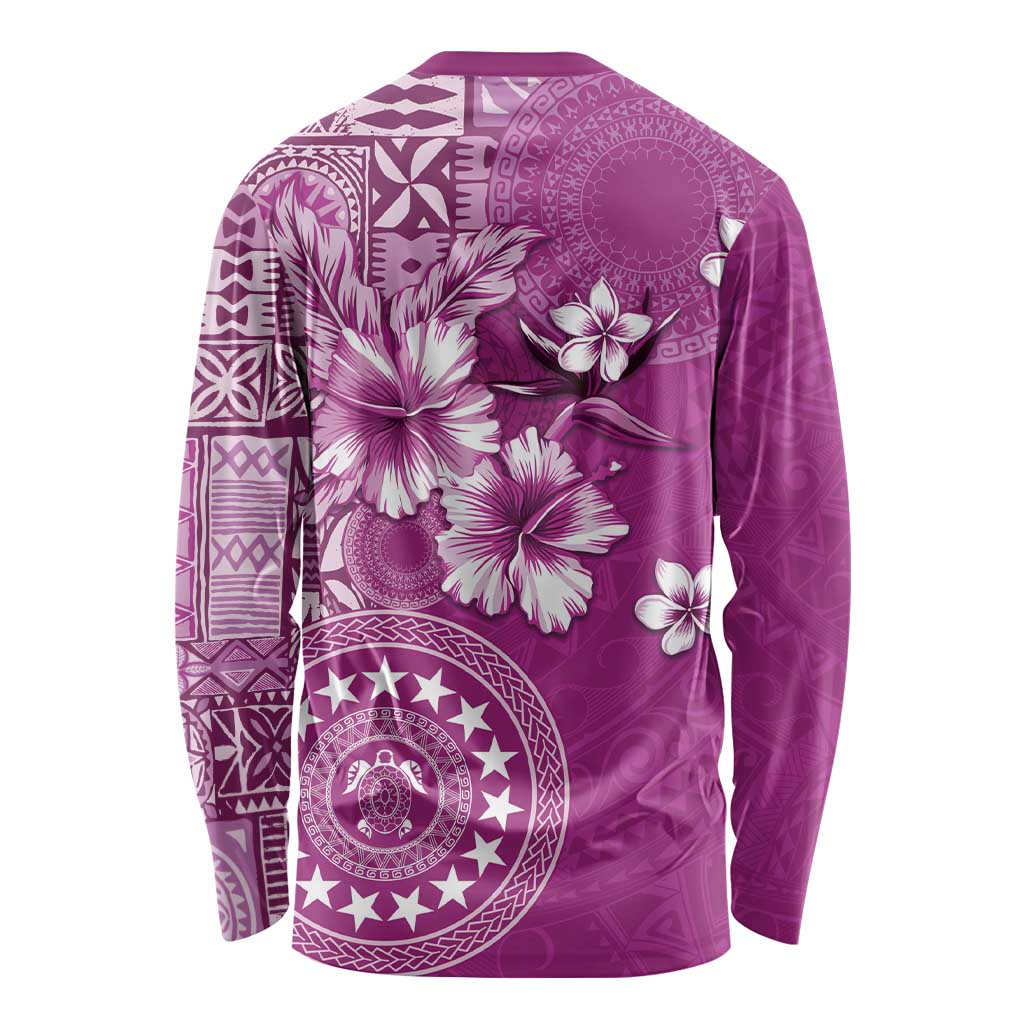 Cook Islands Long Sleeve Shirt Fandango Hibiscus And Stars