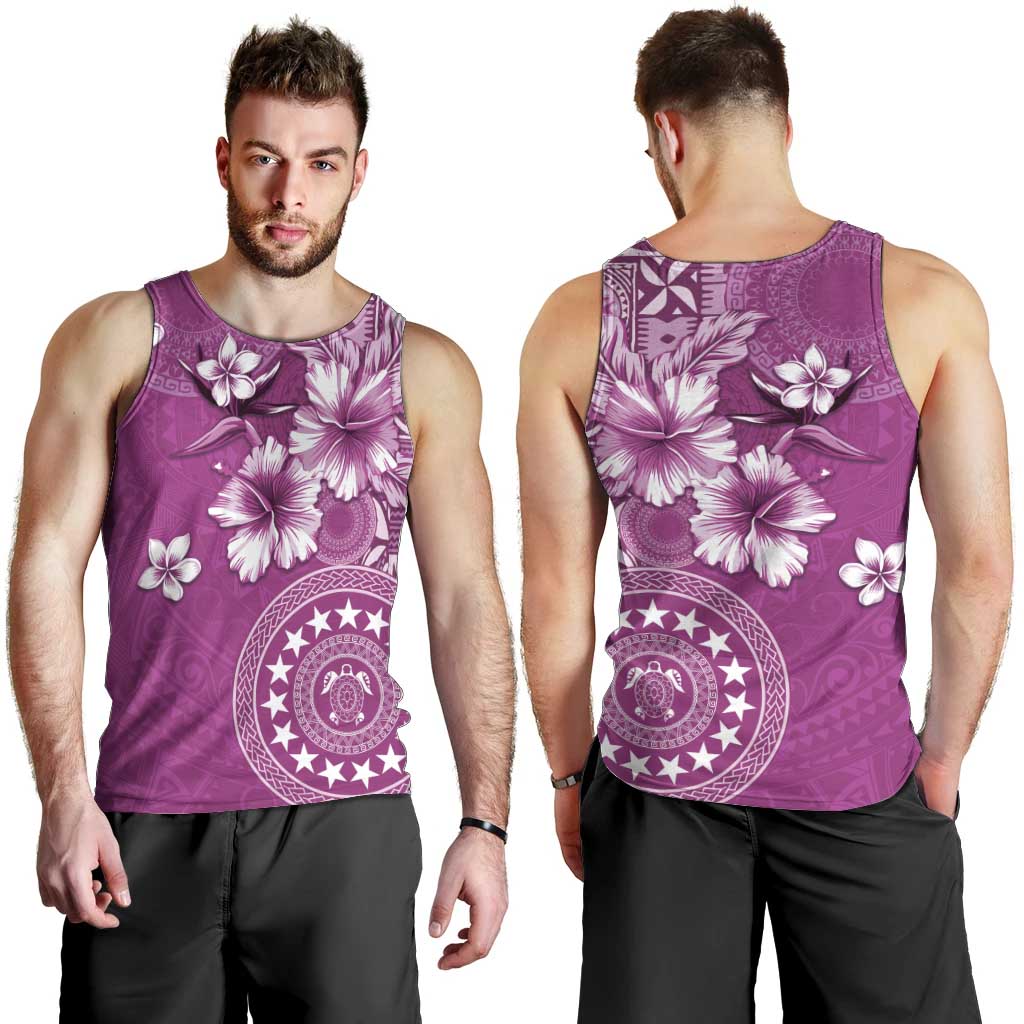 Cook Islands Men Tank Top Fandango Hibiscus And Stars