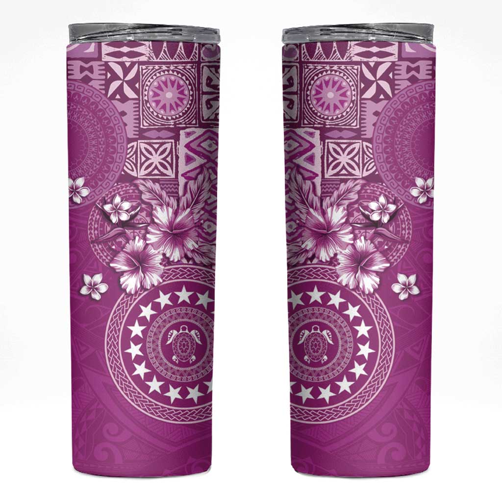 Cook Islands Skinny Tumbler Fandango Hibiscus And Stars LT05 Fandango - Polynesian Pride