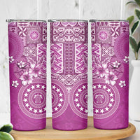 Cook Islands Skinny Tumbler Fandango Hibiscus And Stars LT05 - Polynesian Pride