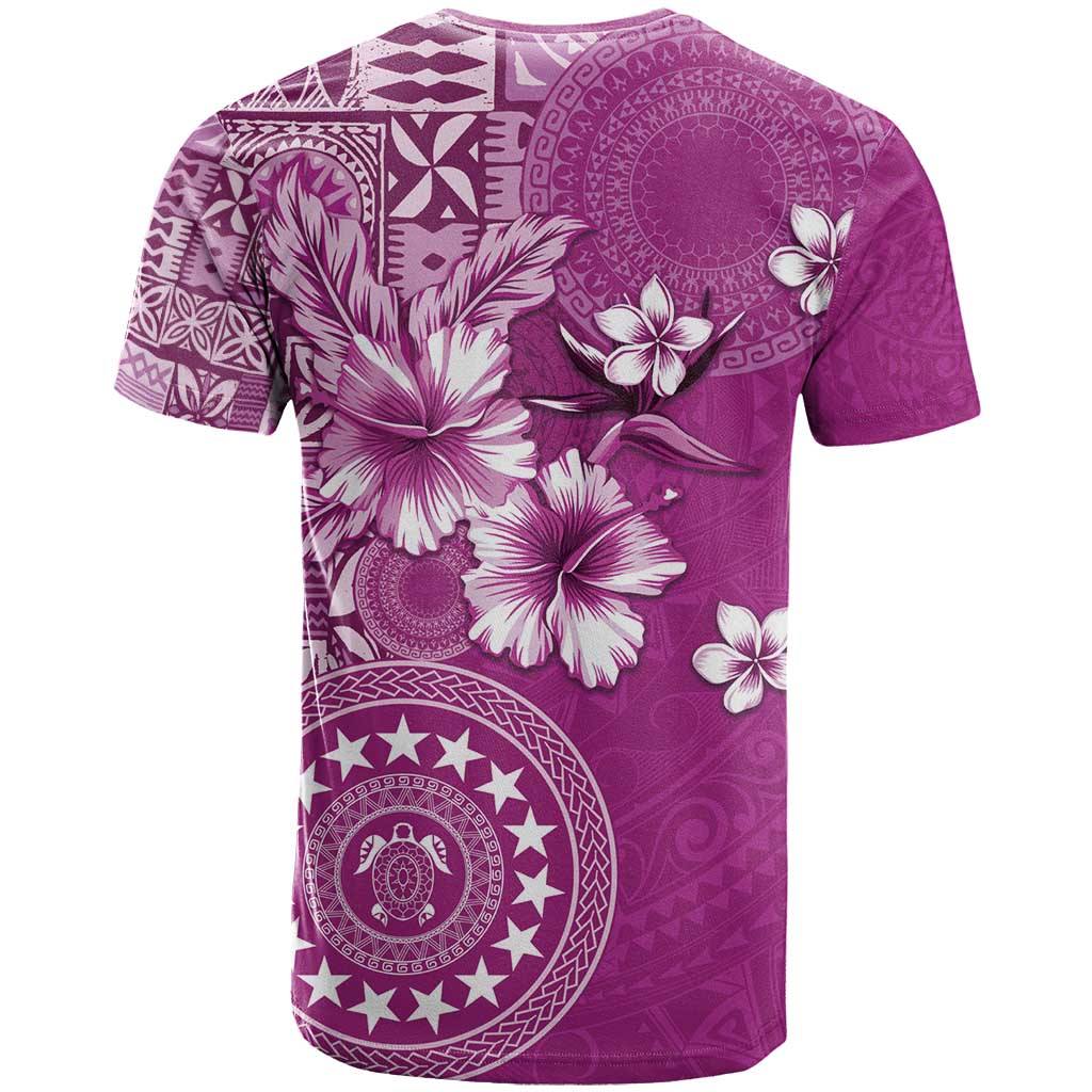 Cook Islands T Shirt Fandango Hibiscus And Stars LT05 - Polynesian Pride