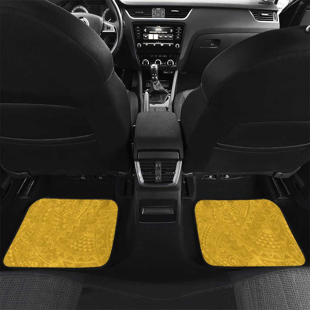 Cook Islands Car Mats Yellow Hibiscus And Stars
