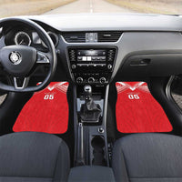Tahiti Football Car Mats Coat Of Arms Polynesian Tribal Pattern