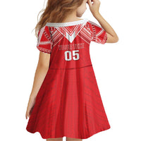 Custom Tahiti Football Family Matching Short Sleeve Bodycon Dress and Hawaiian Shirt Coat Of Arms Polynesian Tribal Pattern LT05 - Polynesian Pride