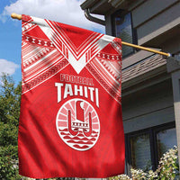 Tahiti Football Garden Flag Coat Of Arms Polynesian Tribal Pattern LT05 - Polynesian Pride