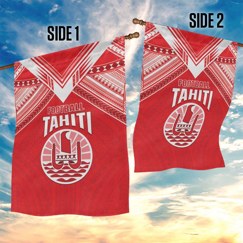 Tahiti Football Garden Flag Coat Of Arms Polynesian Tribal Pattern LT05 - Polynesian Pride