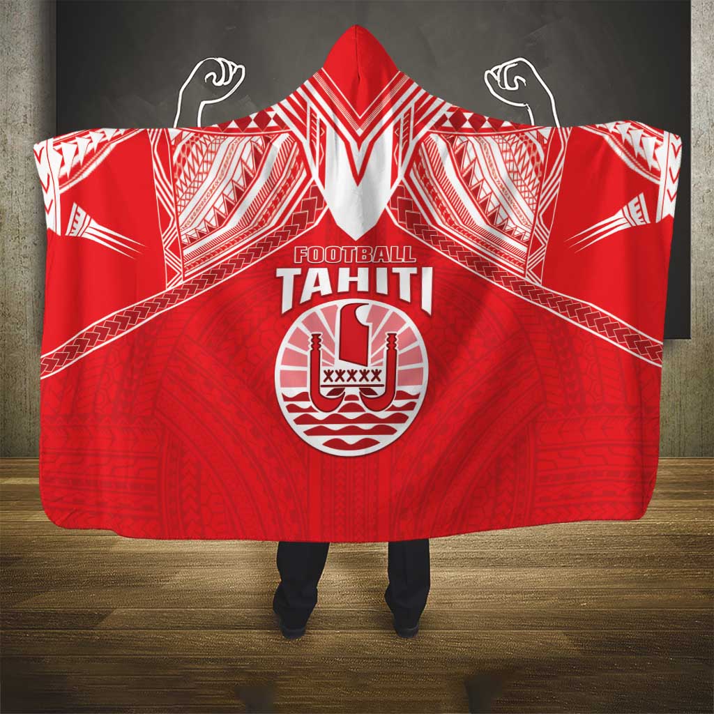 Tahiti Football Hooded Blanket Coat Of Arms Polynesian Tribal Pattern LT05 - Polynesian Pride