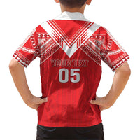 Custom Tahiti Football Kid Hawaiian Shirt Coat Of Arms Polynesian Tribal Pattern LT05 - Polynesian Pride