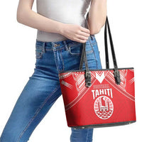 Tahiti Football Leather Tote Bag Coat Of Arms Polynesian Tribal Pattern LT05 - Polynesian Pride