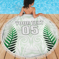 Custom New Zealand Fern Football Beach Blanket Simple Style